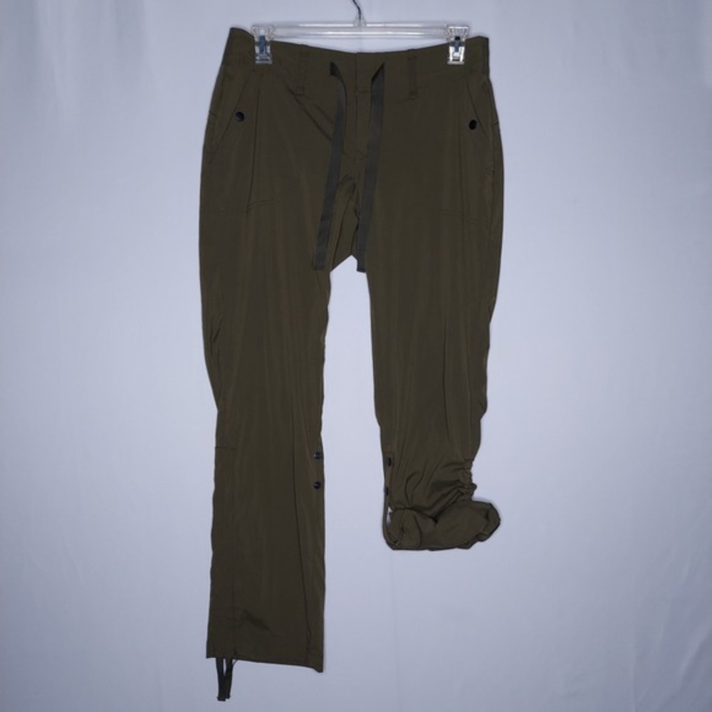 Koppen Convertible Pants Women 10 Green Straight Snap Button Outdoor Hiking